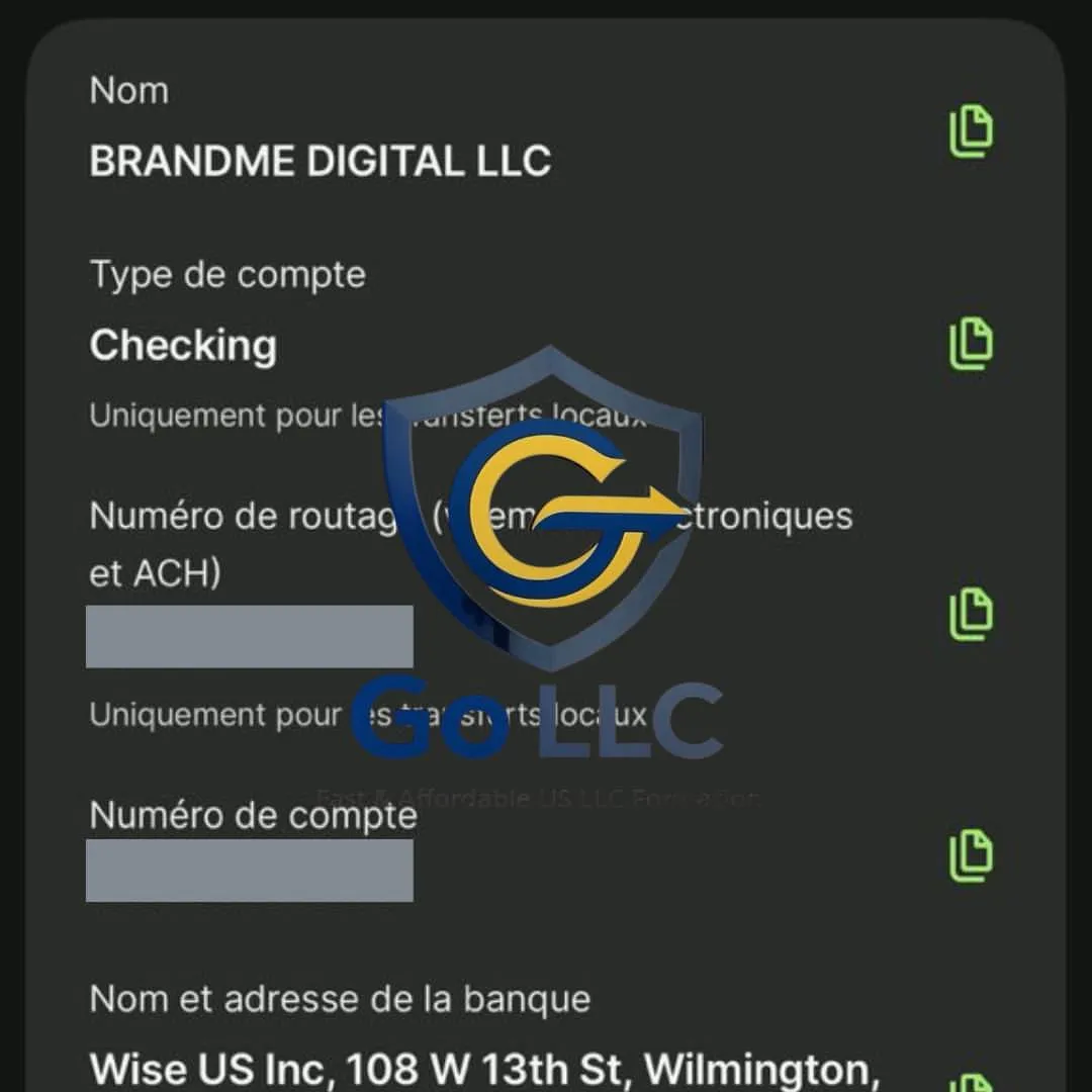 Preuve d'ouverture de compte Stripe et Wise pour une agence